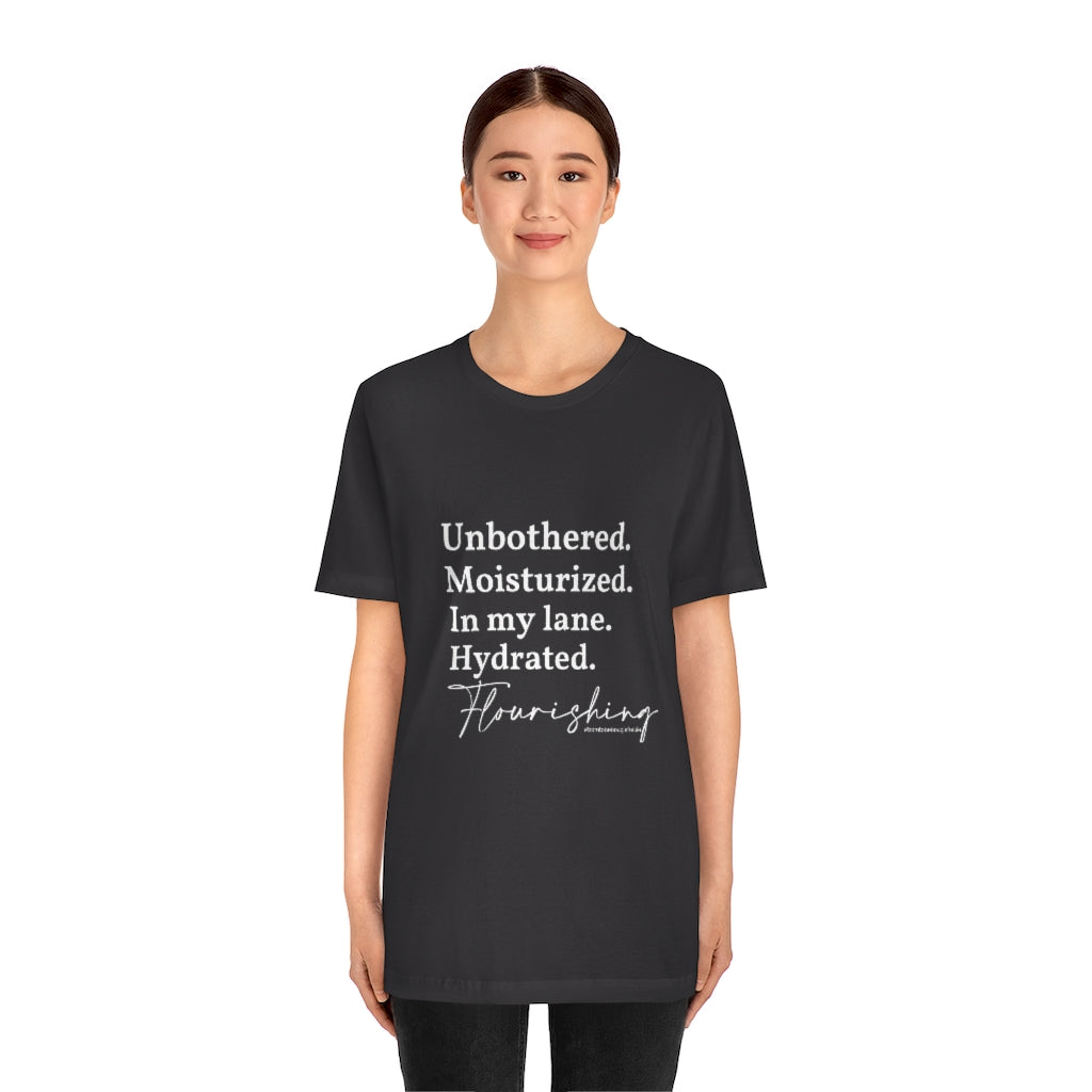 Unbothered & Flourishing Unisex Crew Neck Tee