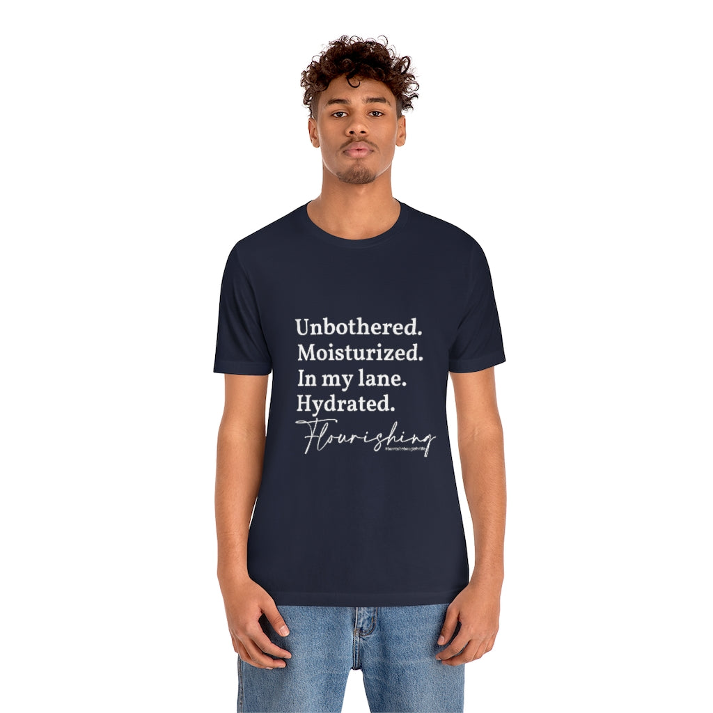 Unbothered & Flourishing Unisex Crew Neck Tee