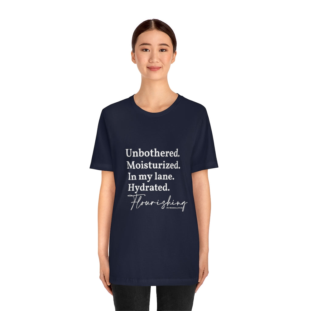 Unbothered & Flourishing Unisex Crew Neck Tee