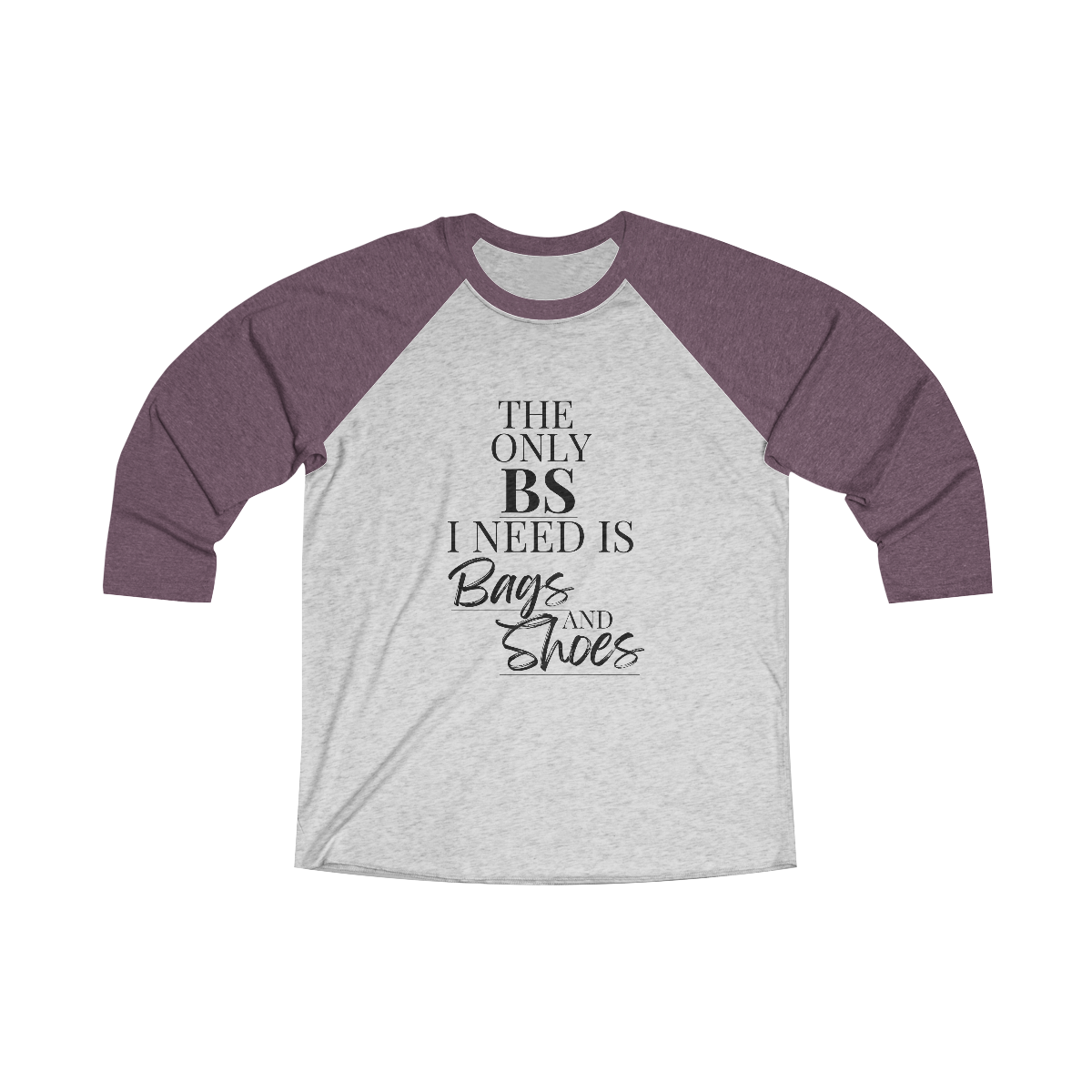 Bags & Shoes Unisex Tri-Blend 3\4 Raglan Tee