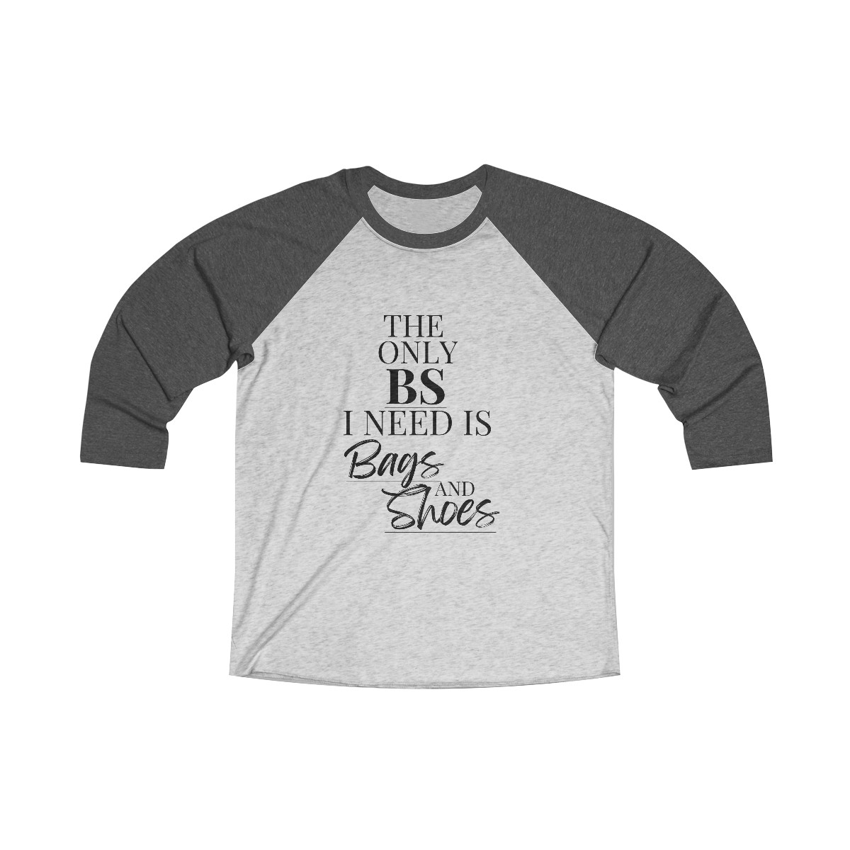 Bags & Shoes Unisex Tri-Blend 3\4 Raglan Tee