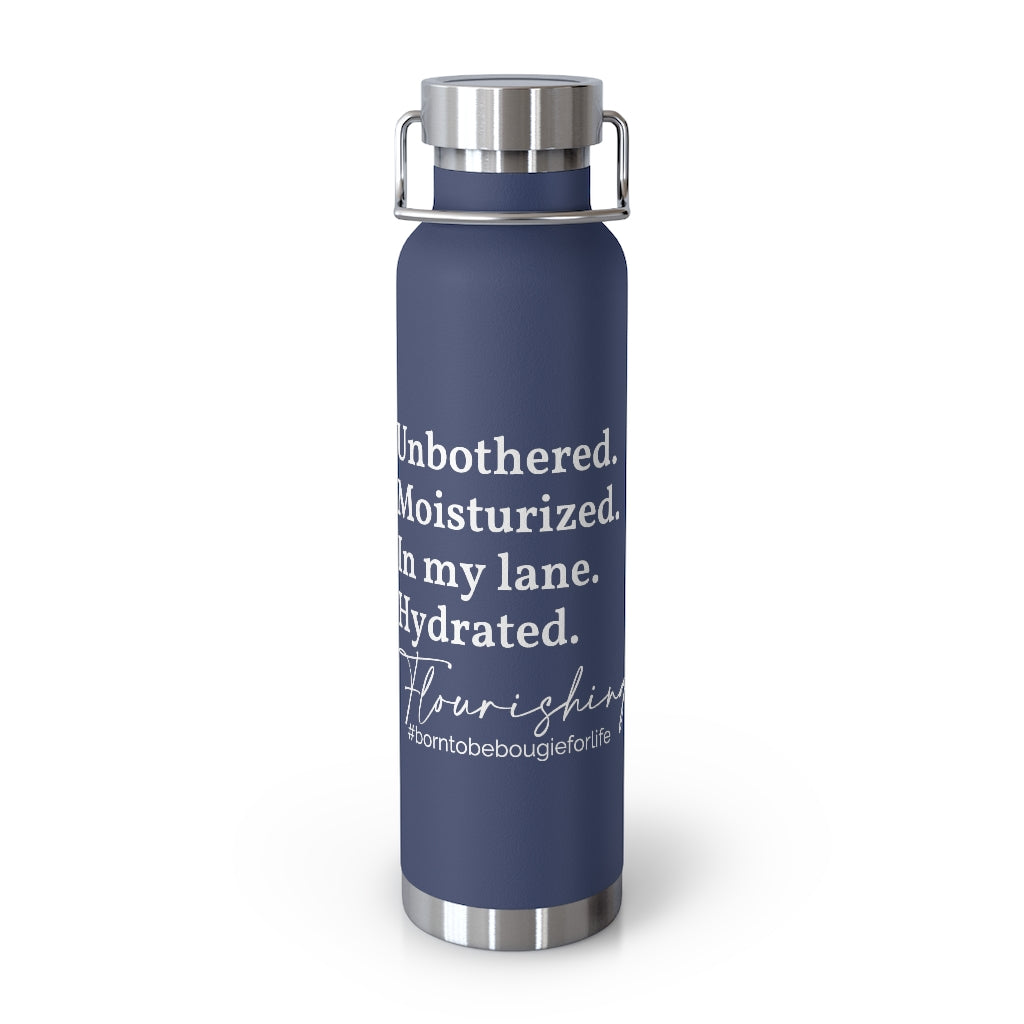 Unbothered & Flourishing - Screw Top Lid Tumbler - 4 Colors