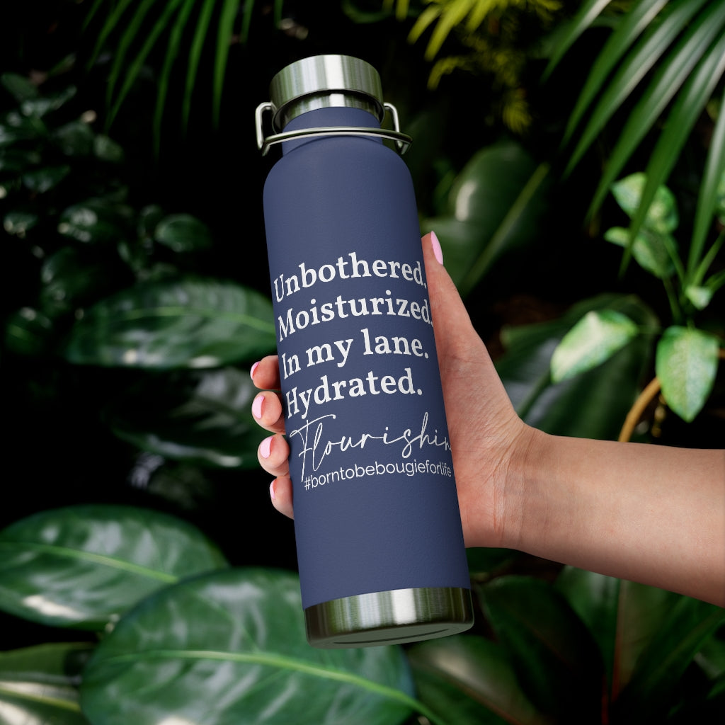 Unbothered & Flourishing - Screw Top Lid Tumbler - 4 Colors