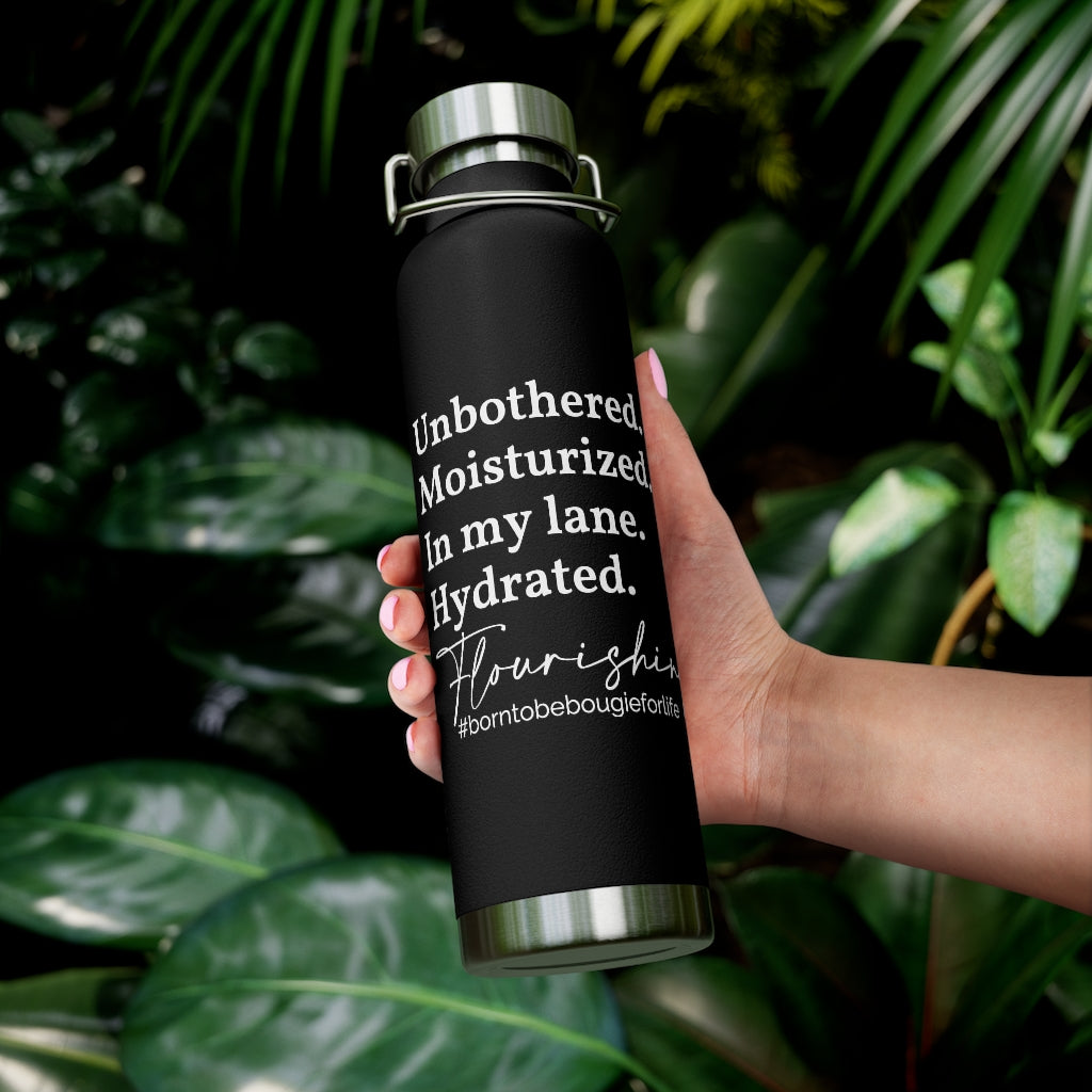 Unbothered & Flourishing - Screw Top Lid Tumbler - 4 Colors